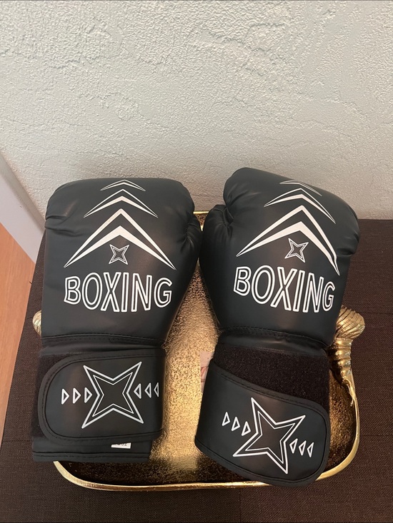 Guantes De Boxeo Zoofox Other - #1332**Black Boxing Gloves with White Graphics